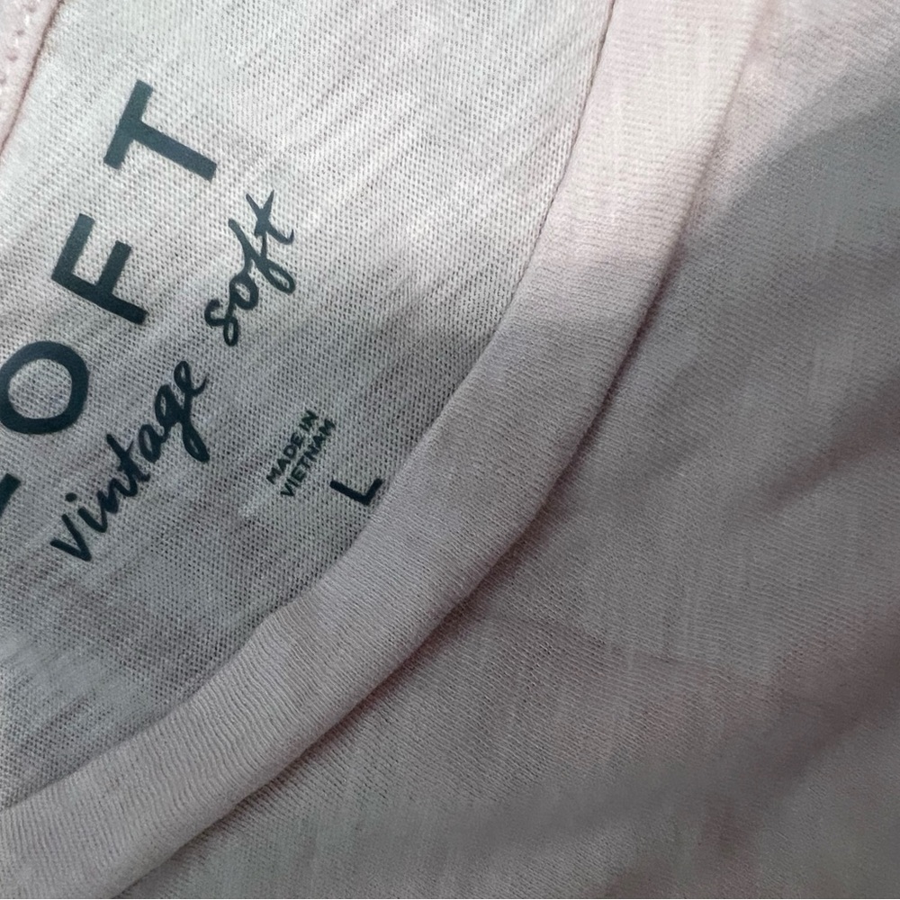 LOFT Vintage Soft Pink Short Sleeve Top